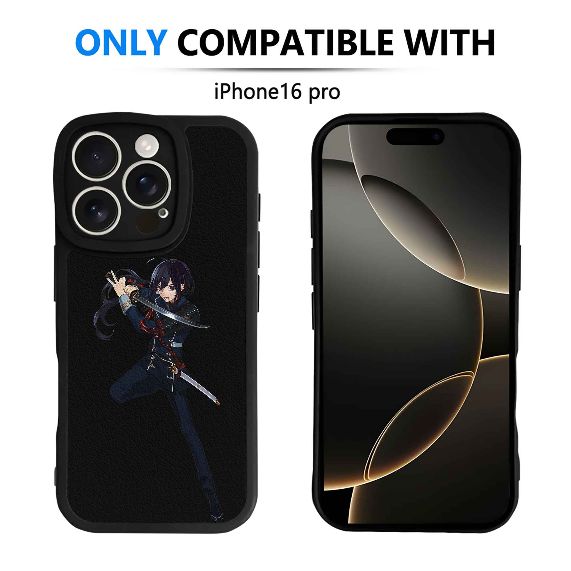 （画像用） 刀剣乱舞 Touken Ranbu 【iPhone 16シリーズ対応】シリコンスマホケース（レザー調） 材質：シリコン